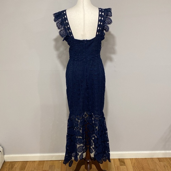 Lena Crochet Lace High Low Dress - Picture 5 of 7